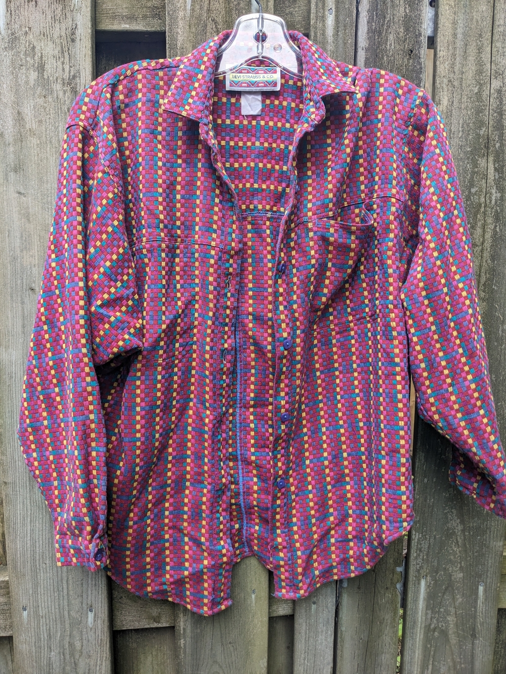 Vintage Levi Strauss & Co. Multicolor Check Button-Up Shirt